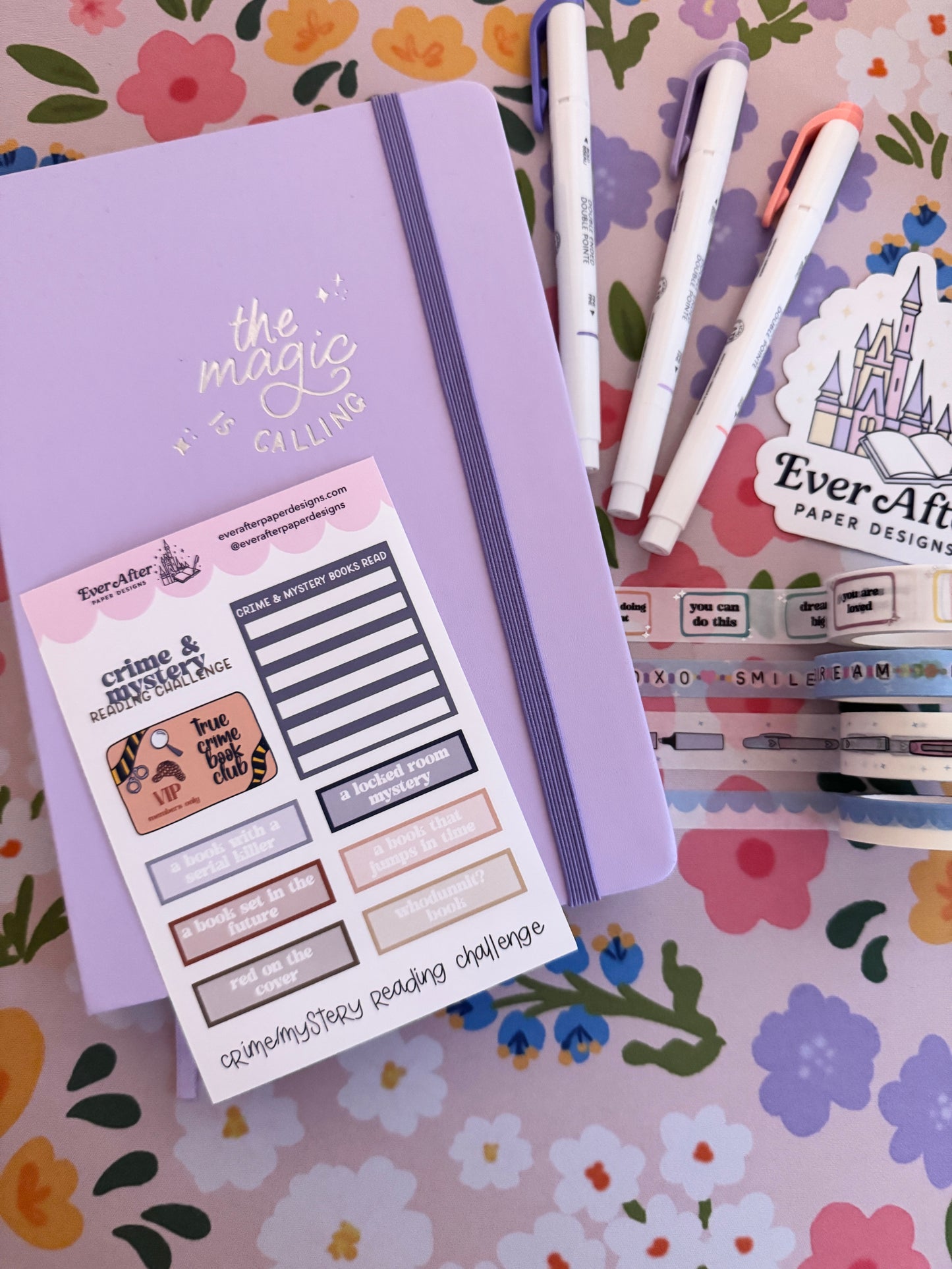 Crime/Mystery Reading Challenge Sticker Sheet