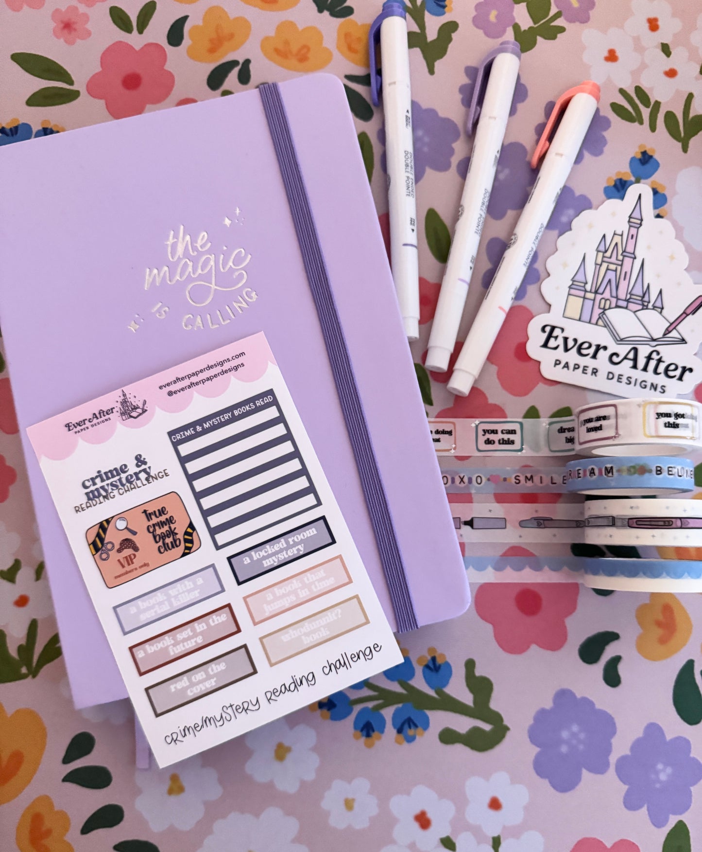 Crime/Mystery Reading Challenge Sticker Sheet