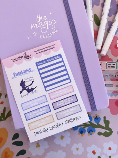 Fantasy Reading Challenge Sticker Sheet