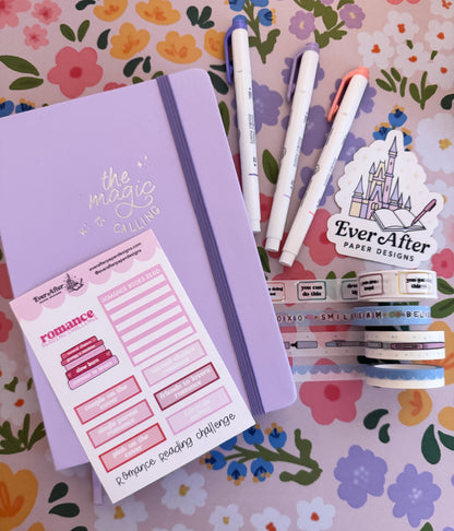 Romance Reading Challenge Sticker Sheet