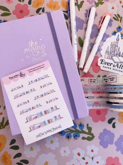 Pastel Bookshelves Sticker Sheet