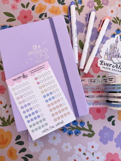 Pastel Star Ratings Sticker Sheet