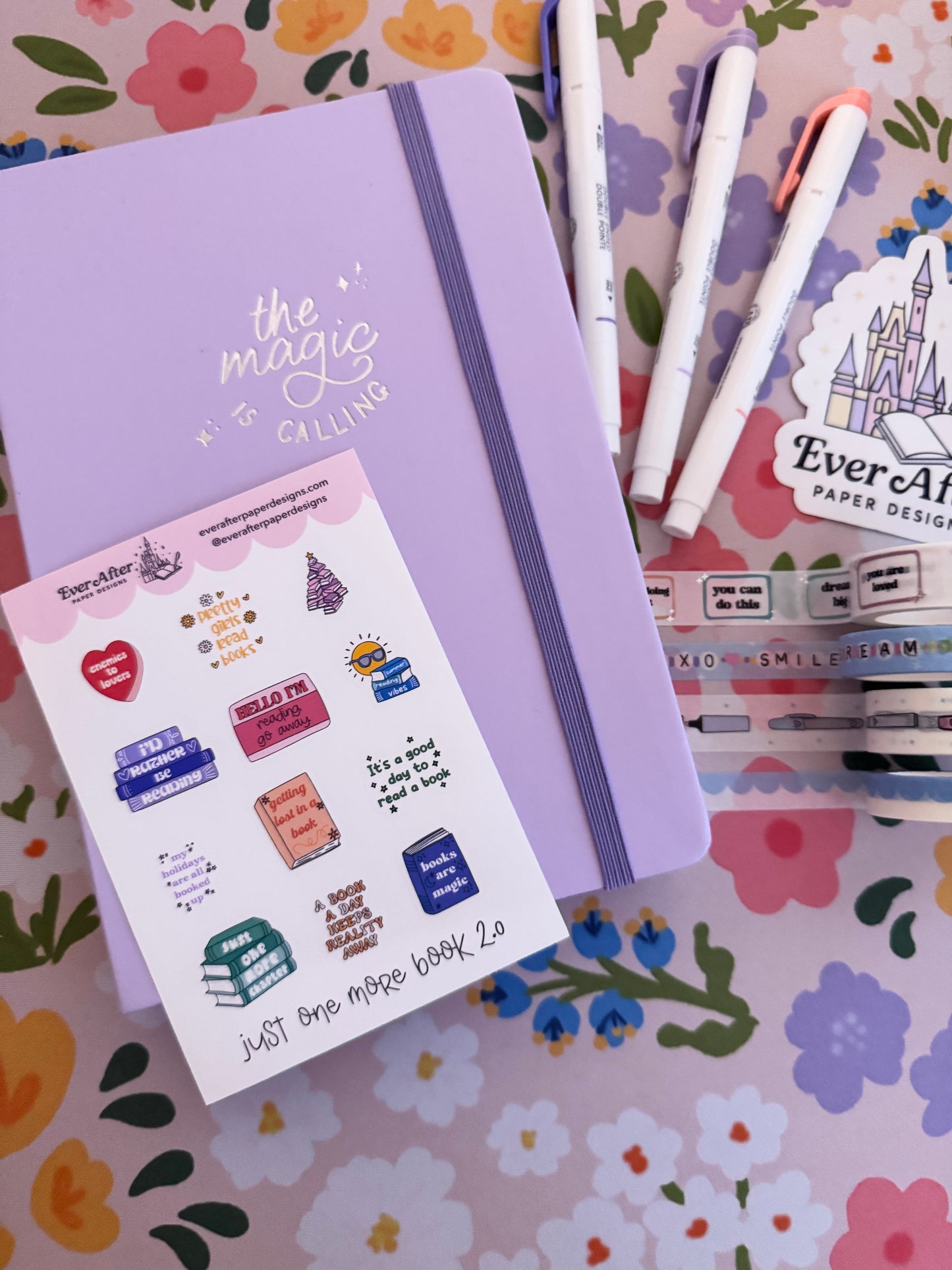 Just One More Book 2.0 Sticker Sheet