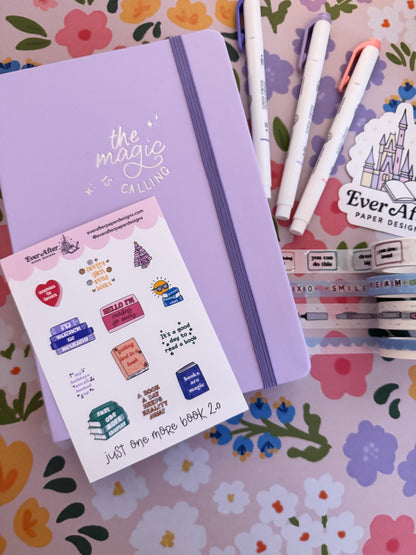 Just One More Book 2.0 Sticker Sheet
