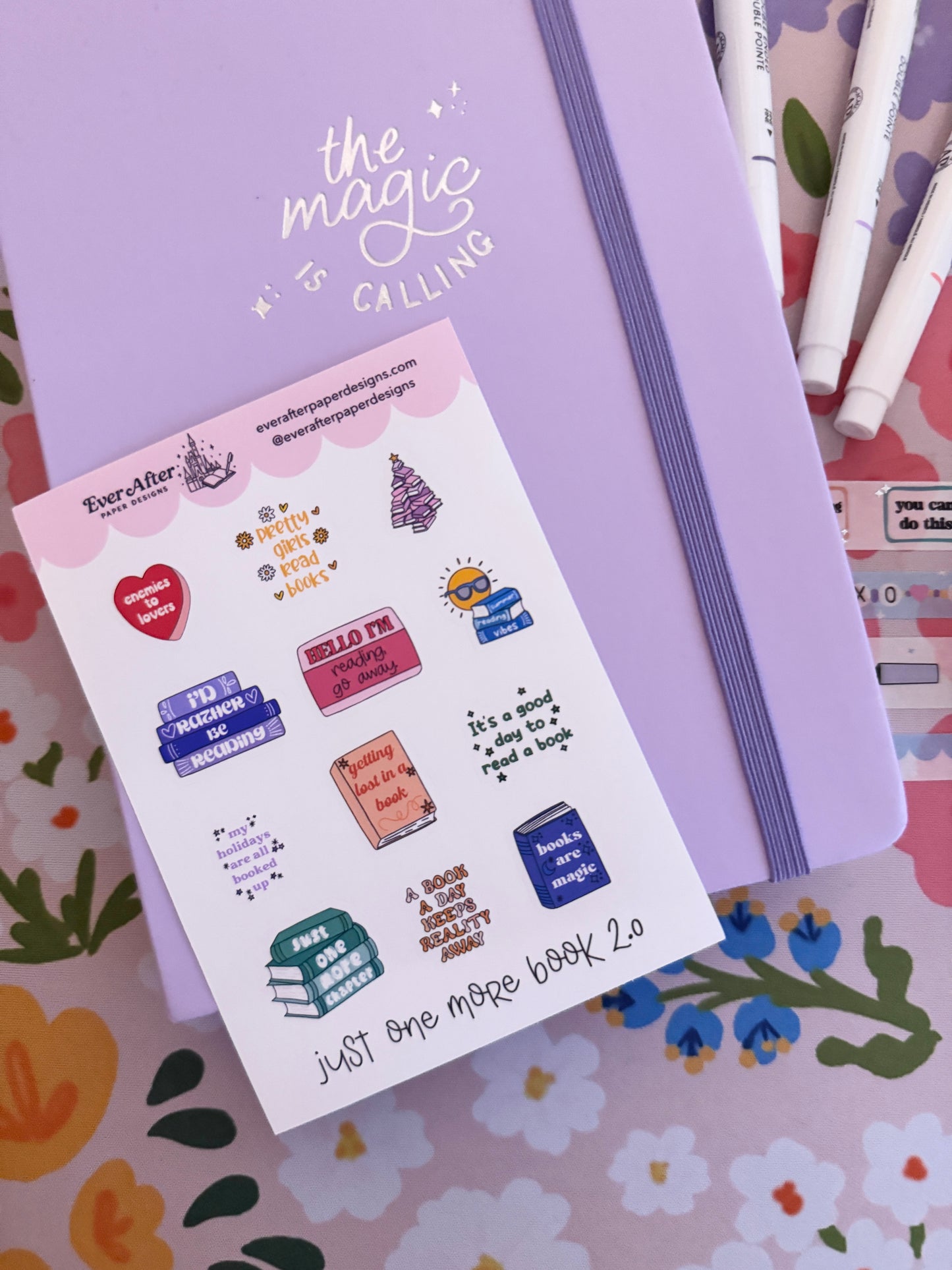 Just One More Book 2.0 Sticker Sheet