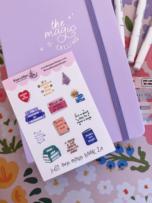 Just One More Book 2.0 Sticker Sheet