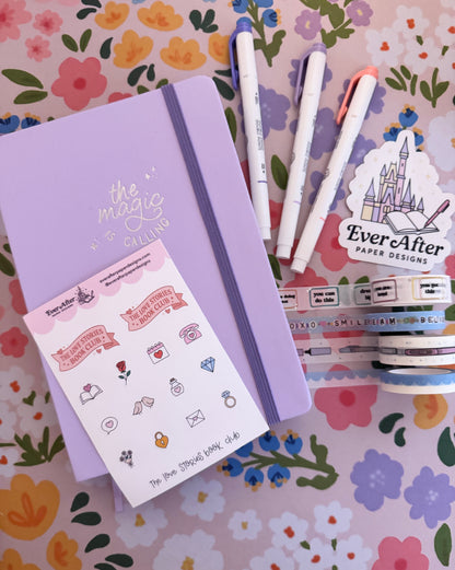 The Love Stories Book Club Sticker Sheet