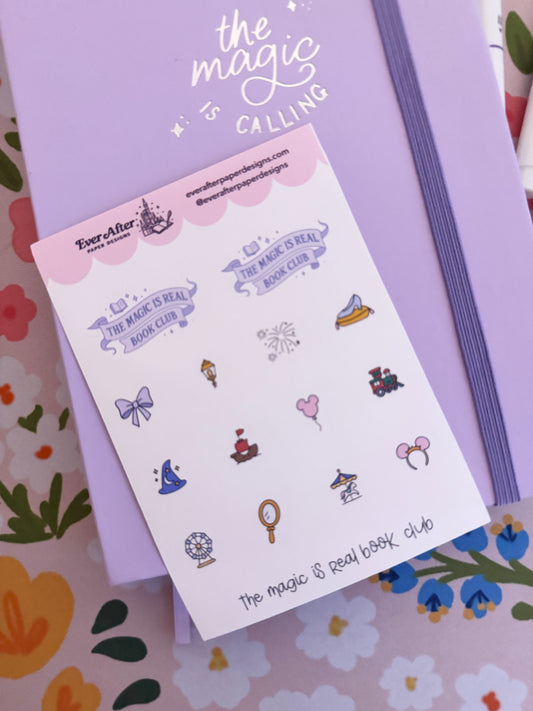 The Magic Is Real Book Club Sticker Sheet