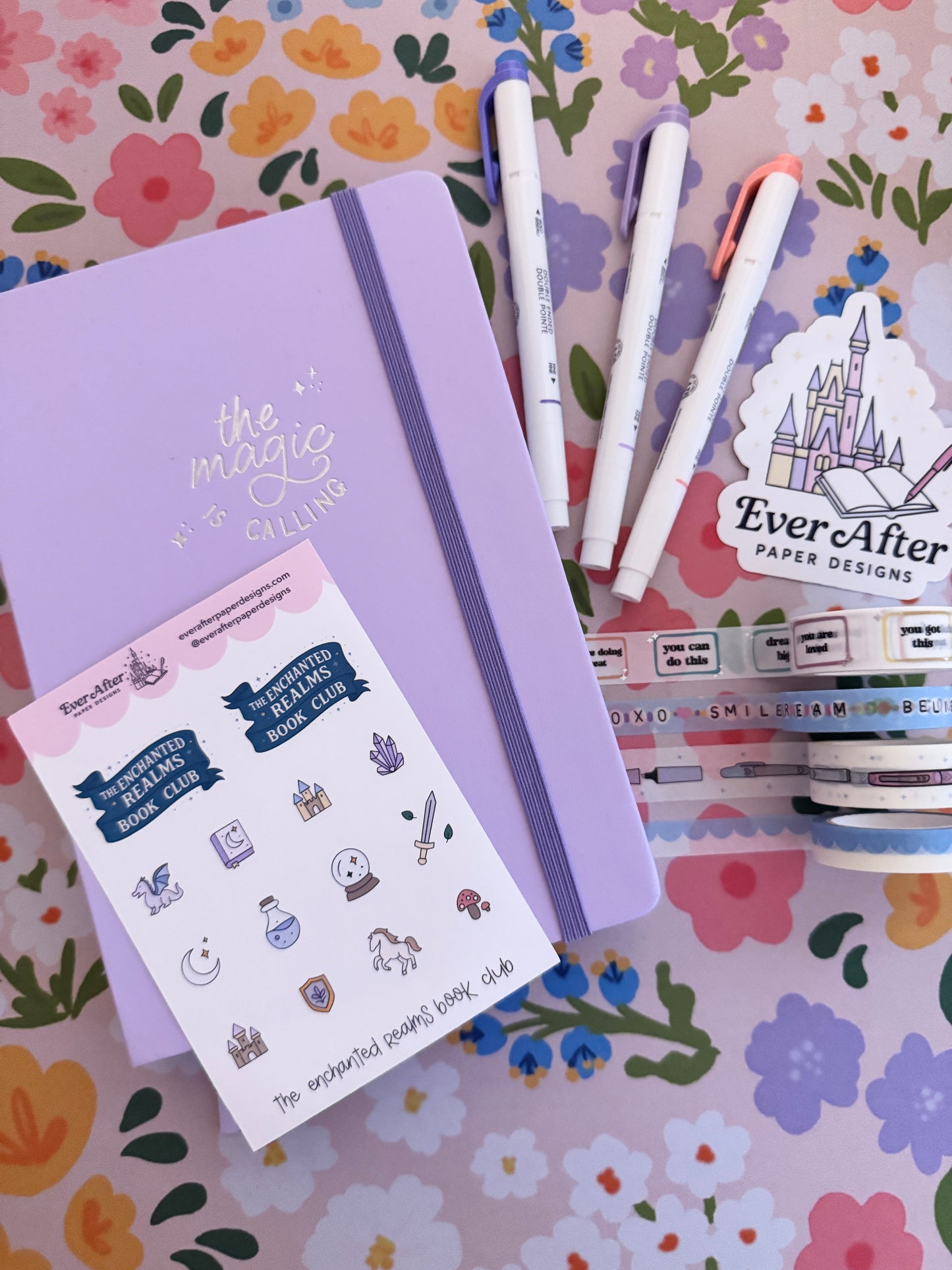 The Enchanted Realms Book Club Sticker Sheet