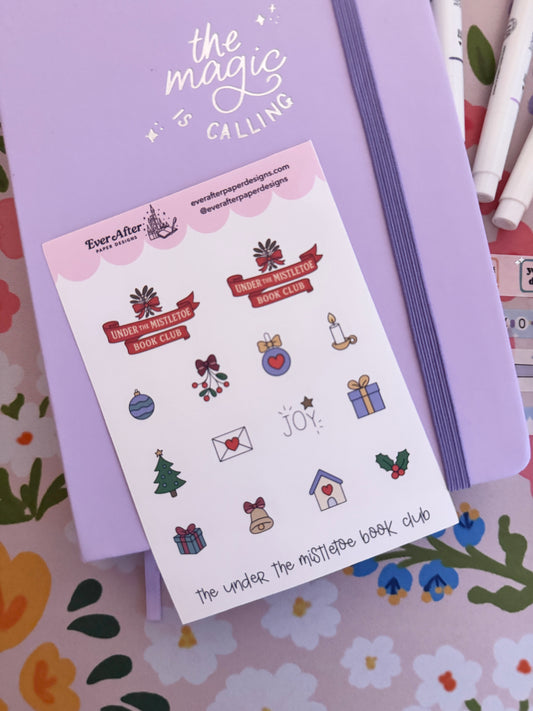 Under the Mistletoe Book Club Sticker Sheet