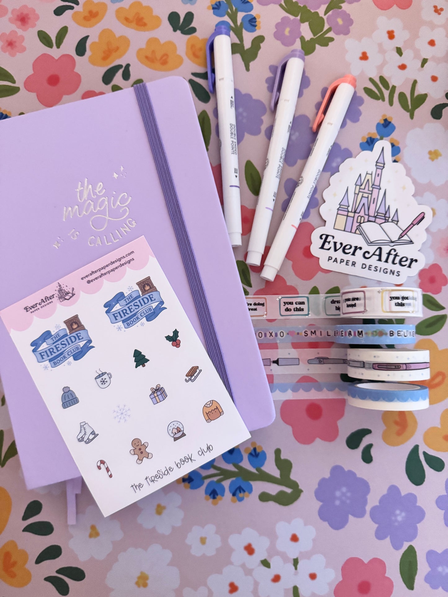 The Fireside Book Club Sticker Sheet