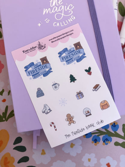 The Fireside Book Club Sticker Sheet