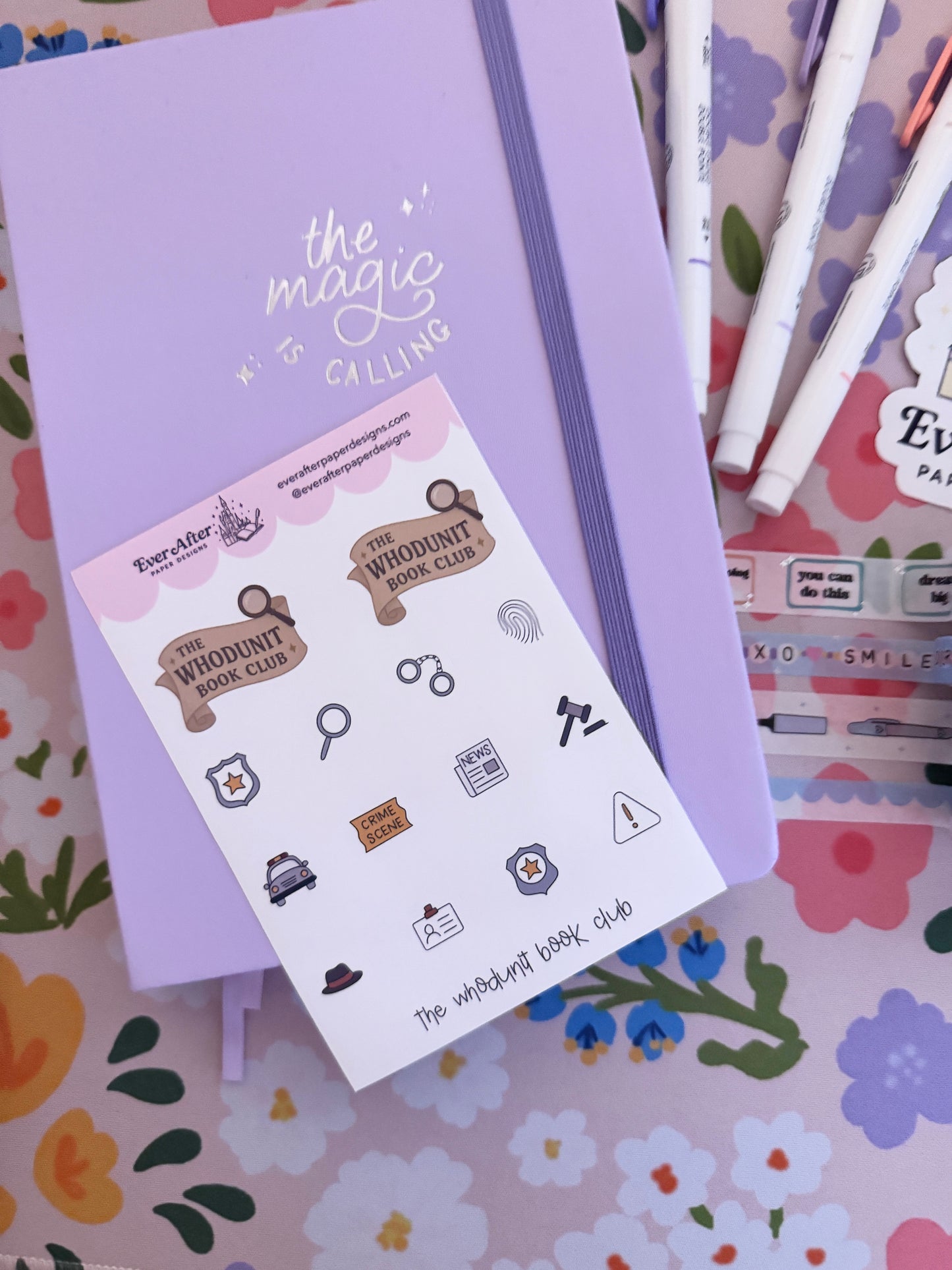 The Whodunit Book Club Sticker Sheet
