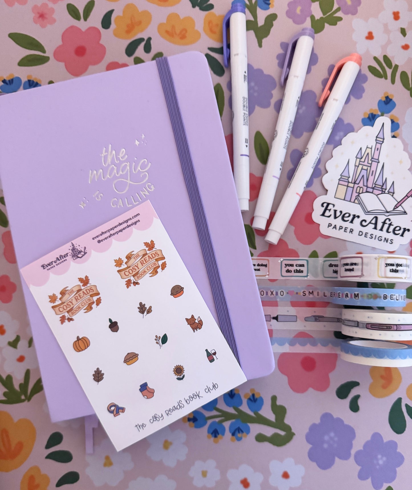 The Cosy Reads Book Club Sticker Sheet