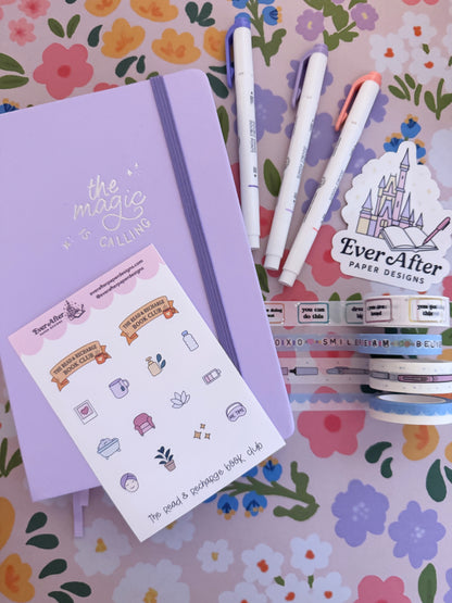 The Read & Recharge Book Club Sticker Sheet