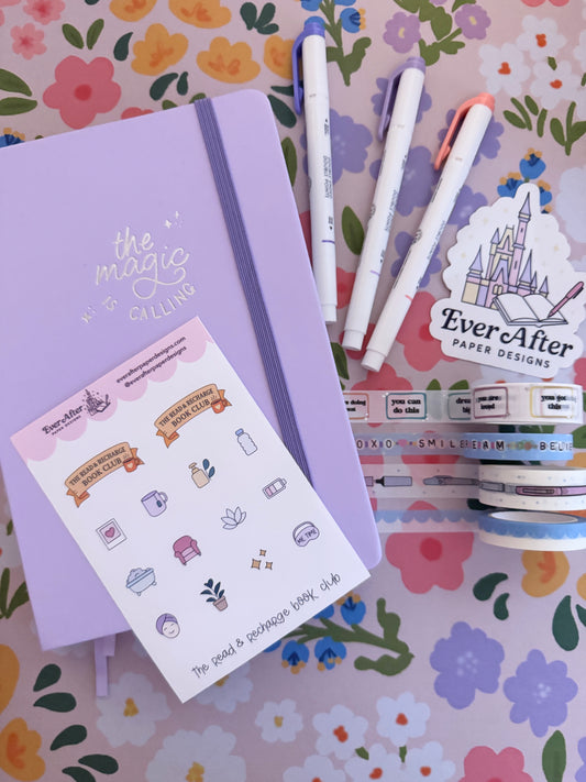 The Read & Recharge Book Club Sticker Sheet