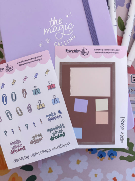 Vision Board Set of Sticker Sheets