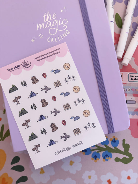 Adventure Awaits Sticker Sheet