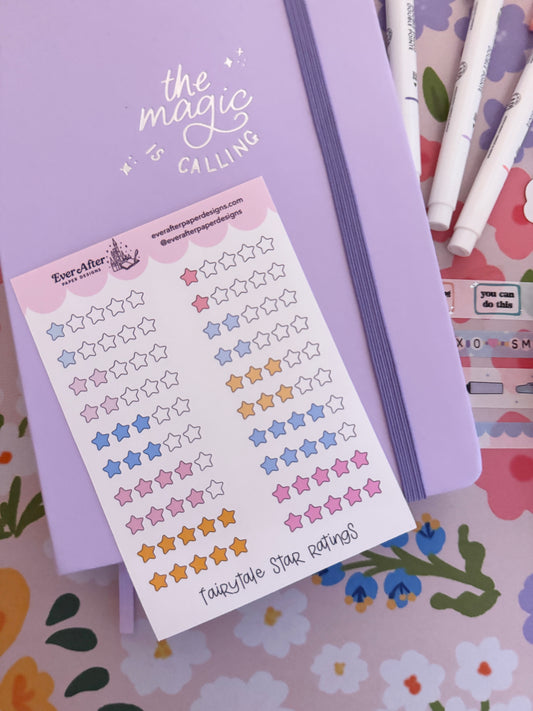 Fairytale Star Ratings Sticker Sheet