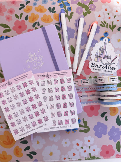 Cherry Blossom Book Trackers Sticker Sheet