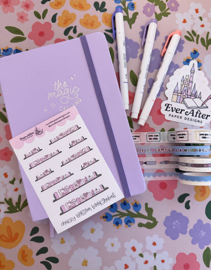 Cherry Blossom Bookshelves Sticker Sheet