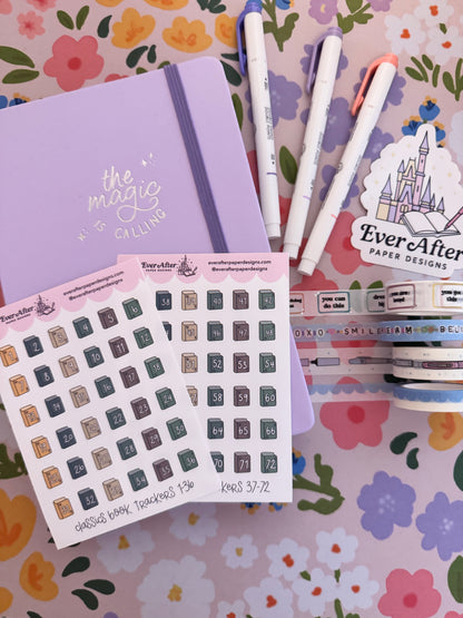Classics Book Trackers Sticker Sheets