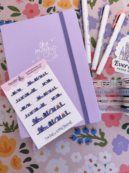 Fantasy Bookshelves Sticker Sheet