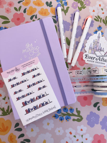 Crime/Mystery Bookshelves Sticker Sheet