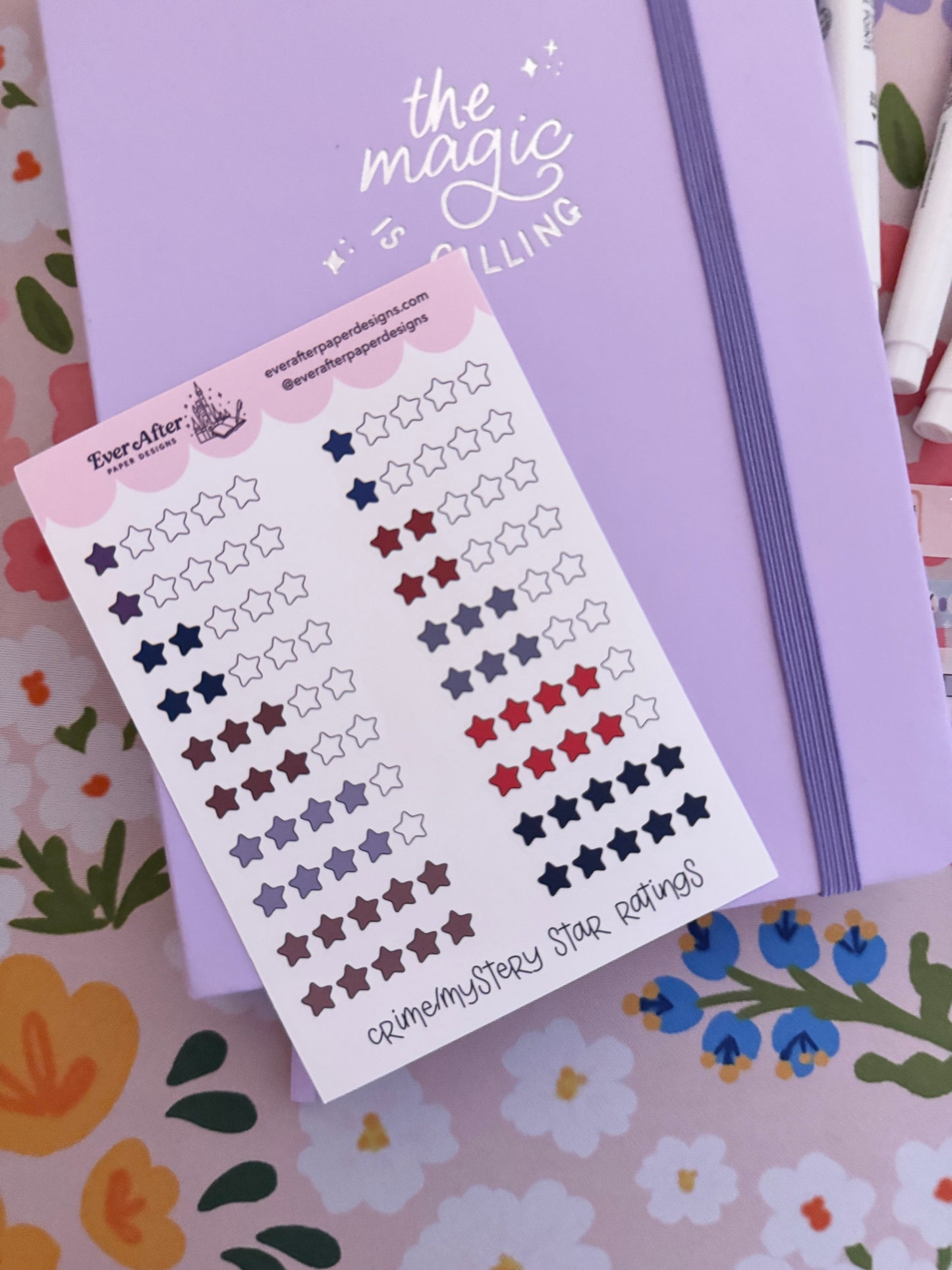 Crime/Mystery Star Ratings Sticker Sheet