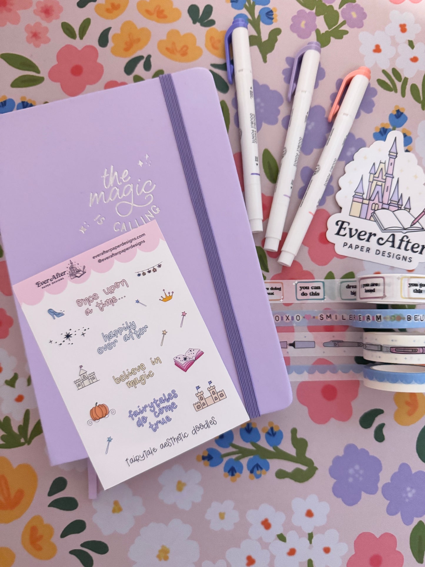Fairytale Aesthetic Doodles Sticker Sheet