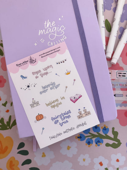 Fairytale Aesthetic Doodles Sticker Sheet