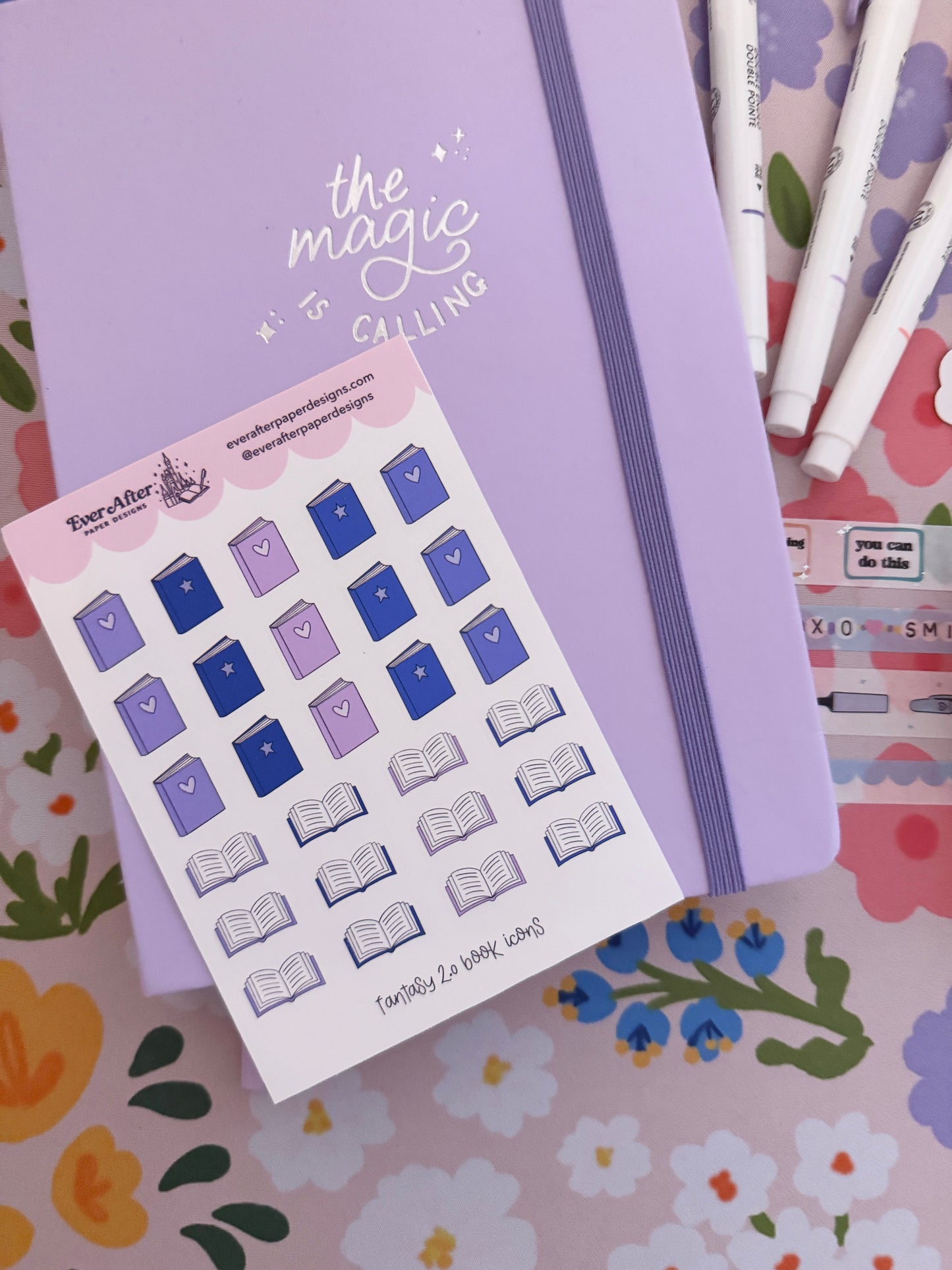 Fantasy 2.0 Book Icons Sticker Sheet