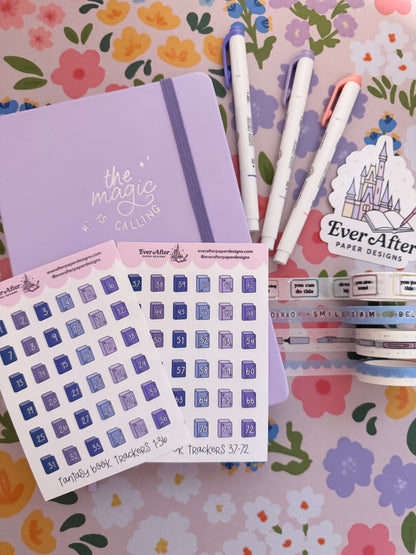 Fantasy Book Trackers Sticker Sheets