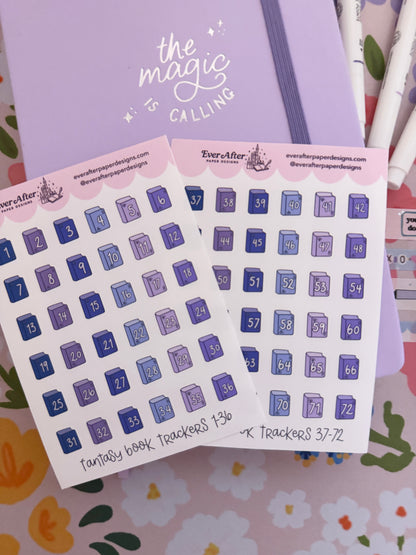 Fantasy Book Trackers Sticker Sheets