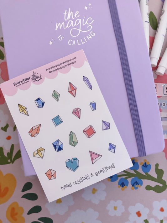 Mood Crystals & Gemstones Sticker Sheet