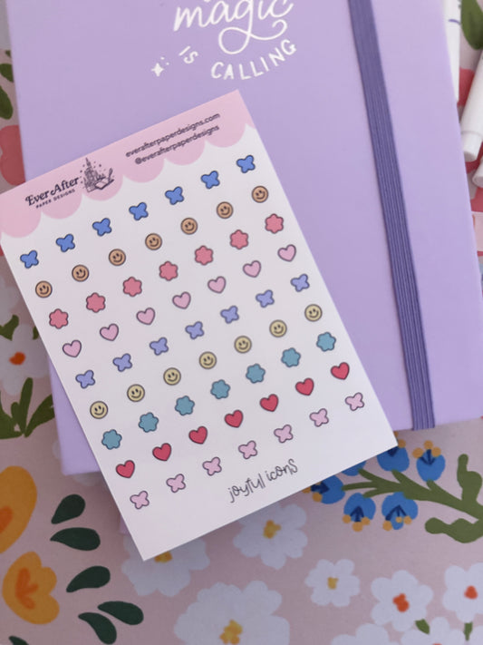 Joyful Icons Sticker Sheet