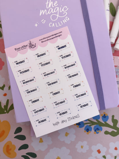 Hello Days Sticker Sheet