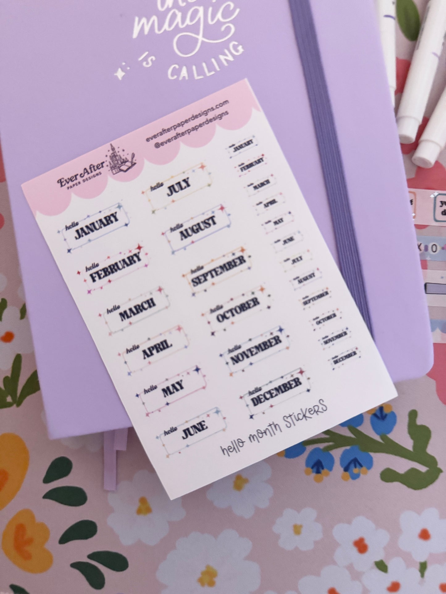 Hello Months Sticker Sheet