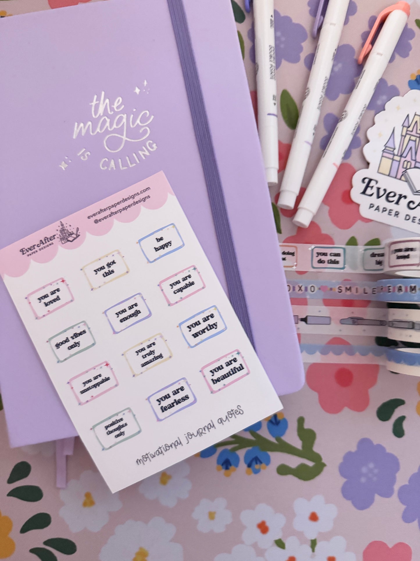 Motivational Journal Quotes Sticker Sheet