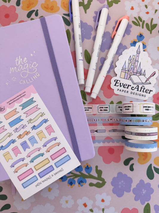 Pastel Headers and Borders Sticker Sheet