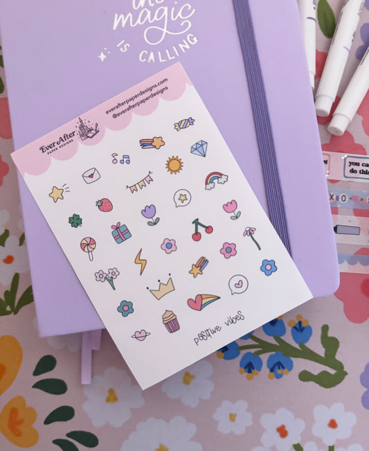 Positive Vibes Sticker Sheet