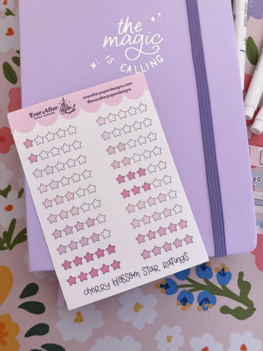 Cherry Blossom Star Ratings Sticker Sheet