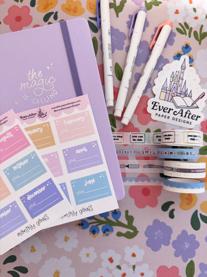 Monthly Goals Sticker Sheet