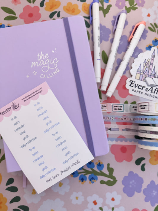Mint Haze Journal Words Sticker Sheet