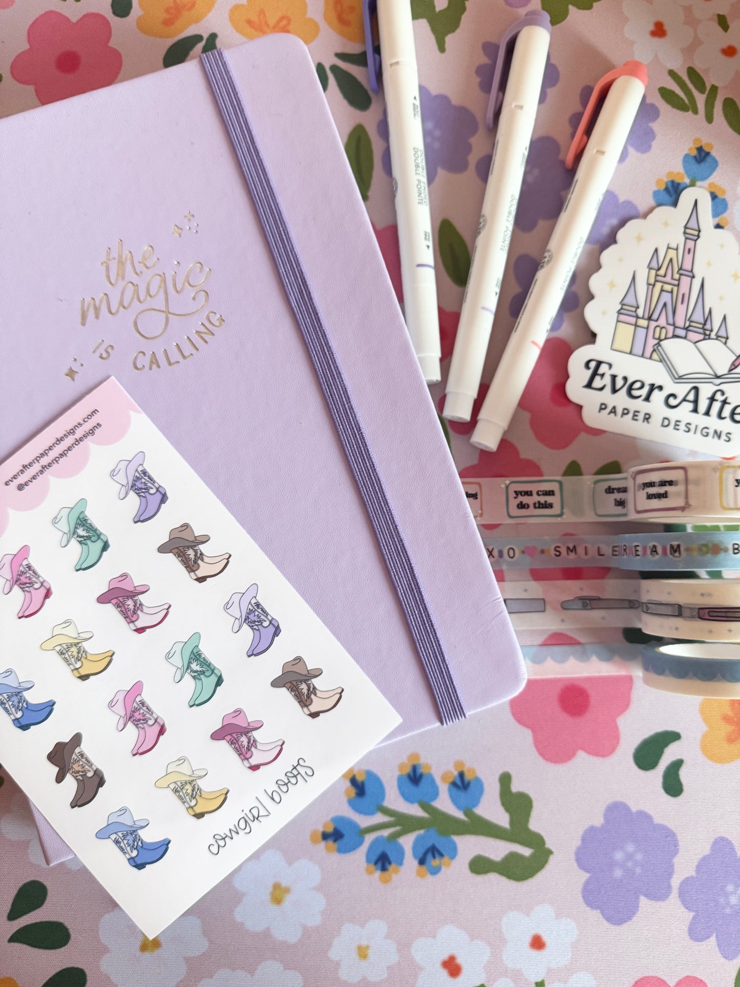 Cowgirl Boots Sticker Sheet