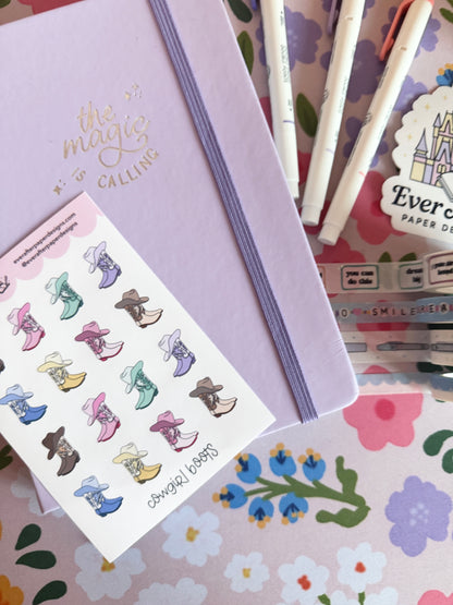Cowgirl Boots Sticker Sheet