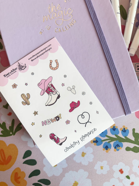 Cowboy Romance Sticker Sheet