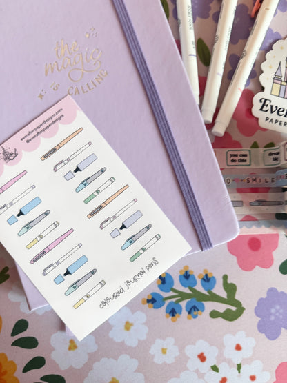 Colourful Pens Sticker Sheet