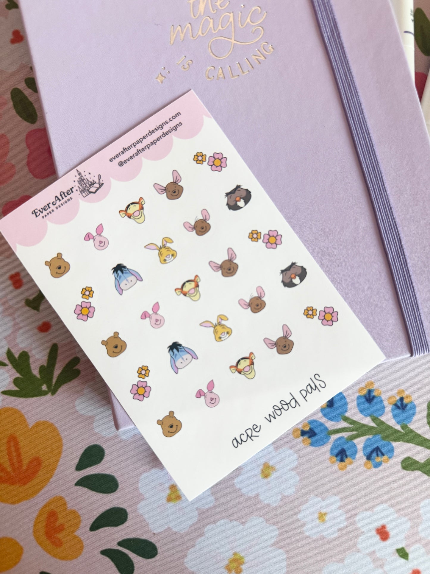 Acre Wood Characters Sticker Sheet