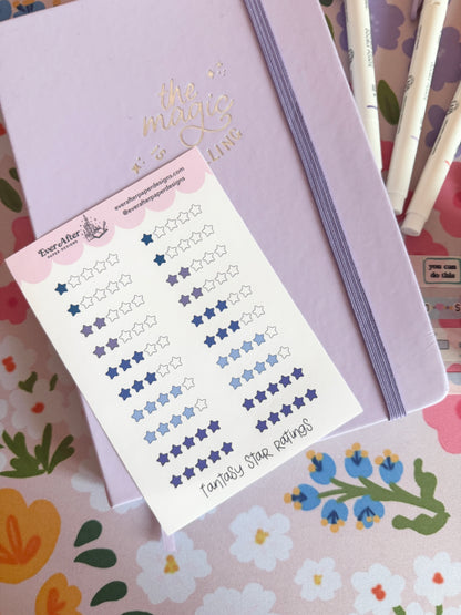 Fantasy Star Ratings Sticker Sheet